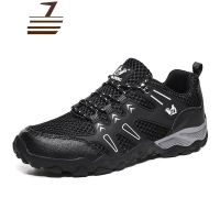 尗卡透气登山鞋网面老人健步爸爸鞋男防滑软底户外运动休闲溯溪休闲鞋
