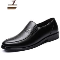 尗卡男士皮鞋男牛皮男装休闲真皮单鞋工作软底轻便中老年防滑爸爸鞋子休闲鞋