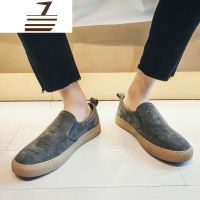尗卡韩版豆豆鞋男一脚蹬懒人鞋休闲英伦皮鞋板鞋男乐福鞋百搭潮鞋