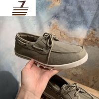 尗卡男鞋!鹰の缘!舒适度一百昏 英伦风低帮平底乐福鞋帆布鞋男单鞋
