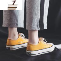 尗卡2020新款姜色高帮帆布鞋女韩版百搭学生ulzzang板鞋平底布鞋女
