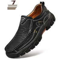 尗卡男鞋真皮2020新款户外休闲鞋防撞防水减震大码徒步鞋运动登山鞋