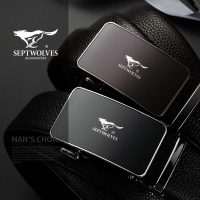 七匹狼自动扣皮带 男中青年百搭韩版真皮裤带 头层牛皮简约商务正装腰带