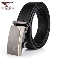 七匹狼(SEPTWOLVES) 皮带 男士真皮腰带 男款牛皮自动扣男士 头层牛皮