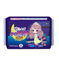 舒女孩 加长夜用卫生巾6片350mm3包18片棉柔装 条形包更安全卫生 加长加大扇尾 吸量大夜晚更舒心安睡