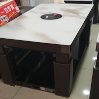 一均S19旋转升降茶几有孔语音控制