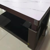 一均语音升降茶几取暖桌玉麒麟有孔