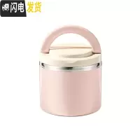 三维工匠多层保温饭盒小巧迷你便携1人单层上班族双层便当盒餐盒分隔型女 北欧粉色一层