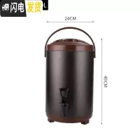 三维工匠不锈钢保温桶奶茶桶开水桶大容量商用餐厅奶茶店双层冷热81012 新款奶茶保温桶(咖啡棕)-10饭盒/提锅