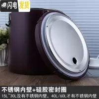 三维工匠保温桶大容量商用不锈钢汤桶米饭桶豆浆开水桶冷藏桶30405060 50咖啡色无水龙头饭盒