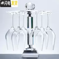 三维工匠家用红酒杯套装欧式葡萄酒杯架水晶玻璃高脚酒杯6只红酒杯醒酒器 透明水晶杯架+6只470波尔多杯