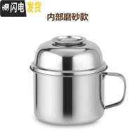 三维工匠不锈钢饭盒便当盒圆形饭缸成号带盖韩国食堂学生分格快餐杯 14cm快餐杯(筷子+勺子+百洁布)