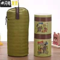 三维工匠304不锈钢保温饭盒上班族双层成人真空饭桶儿童小学生手提便当盒 绿色(600+350)送勺子
