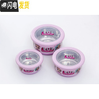三维工匠可爱kitty密封防漏不锈钢学生儿童隔热汤碗饭盒水果保鲜盒便当盒 O联盟(三件套)