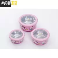 三维工匠可爱kitty密封防漏不锈钢学生儿童隔热汤碗饭盒水果保鲜盒便当盒 Kitty猫(三件套)