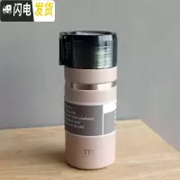 三维工匠韩版大容量不锈钢保温杯便携简约户外运动水壶男女士学生个性水杯 咖色[小号]473