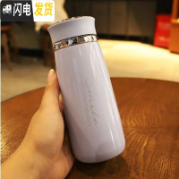 三维工匠保温杯男女304不锈钢户外运动随行杯420学生真空防漏杯 天使蓝灰色420