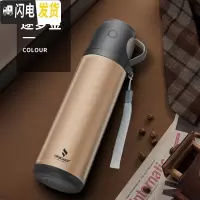 三维工匠保温杯女大容量不锈钢水杯子男儿童学生可爱户外便携水壶刻字 逐梦金-500