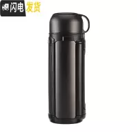 三维工匠 户外保温大容量水壶304不锈钢旅行热水瓶 1.8 HC1427 黑色HC1427DG保温壶