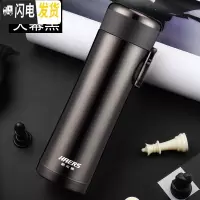 三维工匠保温杯ins韩版男女学生户外便携水杯304不锈钢商务泡茶杯子 420天幕黑