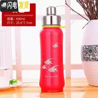 三维工匠保温杯大容量 户外1000304不锈钢水杯保温杯女士便携水壶家用 粉色600