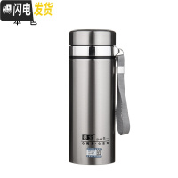 三维工匠大容量不锈钢保温杯1000男士商务水杯办公泡茶杯车载1户外旅行 加厚商务款800赠杯套+杯刷