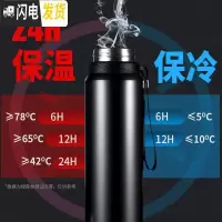 三维工匠保温杯男大容量水杯真空不锈钢茶杯女士户外便携水壶定制杯子 800红色