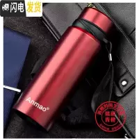三维工匠老年人专用保温杯老人户外便携泡茶杯爷爷奶奶家用大容量喝水杯子 红色600