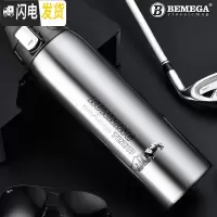 三维工匠大容量保温杯男不锈钢户外运动大号1000便携车载旅行水杯子1 钢本色1000送杯套杯刷