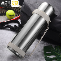 三维工匠户外旅行大容量车载不锈钢保温壶男女士保温杯免费刻字定制 级版2000本色