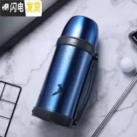 三维工匠大容量保温水壶真空不锈钢家用户外保温水杯 车载保温瓶1500 1500/耀夜蓝[级版]