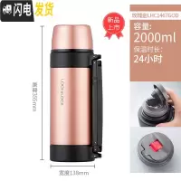 三维工匠保温壶不锈钢便携家用水瓶户外旅行保温杯大容量车载水壶 ★★2玫瑰金