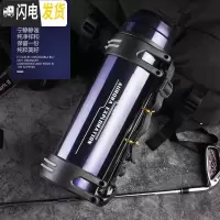 三维工匠保温壶不锈钢热水瓶家用户外旅行便携男女大容量保温杯2000 宝蓝色1900(至尊款)