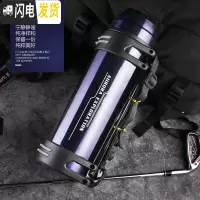 三维工匠保温壶不锈钢热水瓶家用户外旅行便携男女大容量保温杯2000 宝蓝色2200(至尊款)