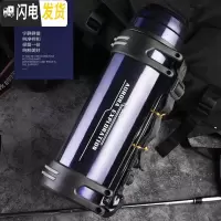 三维工匠保温壶不锈钢热水瓶家用户外旅行便携男女大容量保温杯2000 宝蓝色3000(至尊款)