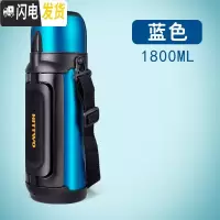 三维工匠保温壶户外保温杯大容量男女不锈钢家用旅行热水壶暖瓶1.8 深海蓝