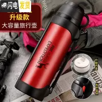 三维工匠保温杯大容量户外旅行保温壶男女士车载便携不锈钢旅游水壶瓶 1900大红色