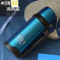 三维工匠保温壶户外不锈钢水壶暖水瓶车载旅游大容量保温杯1800 1800蓝色[BJ001款]