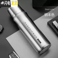 三维工匠超大容量保温杯1000男316不锈钢大号水杯子便携旅行户外水壶1 钢本色