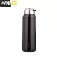 三维工匠大容量保温杯男女便携水杯茶杯子1000户外车载304全不锈钢水壶 全钢1100咖色收藏送杯套
