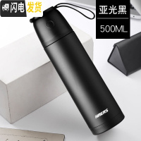 三维工匠304不锈钢保温杯ins男女小清新学生韩版简约户外便携水杯子 玫瑰金