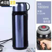 三维工匠保温壶户外旅行壶车载便携大容量保温杯水壶家用宿舍学生 经典宝石蓝1.8