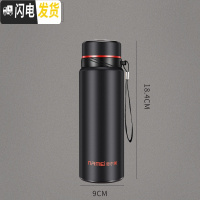 三维工匠保温杯大容量户外304不锈钢水杯男女士便携水壶车载茶杯子 睿智黑650