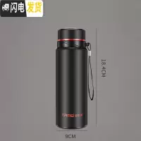 三维工匠保温杯大容量户外304不锈钢水杯男女士便携水壶车载茶杯子 睿智黑650