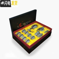 三维工匠简约网红抖音茶具汝窑哥窑茶盘拖盘套装整套冰裂陶瓷功夫紫砂茶壶 哥窑君子兰13件套礼盒装