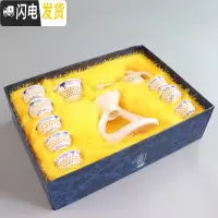 三维工匠茶具套装陶瓷家用懒人玲珑镂空半全自动泡茶壶茶杯简约功夫茶杯 玉手款、礼盒装(送吾游茶巾)