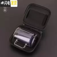 三维工匠玻璃旅行茶具套装车载便携包式户外一壶二杯快客茶壶飘逸小泡茶杯 便携茶杯