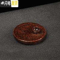 三维工匠懒人石磨半自动茶具套装陶瓷家用功夫泡茶器创意个性复古防烫茶壶 万古红盖子外径8.7内径7.5cm