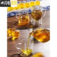 三维工匠茶具套装功夫茶具4人茶壶透明玻璃耐热懒人家用自动泡茶器 增配8杯装(1壶+1公杯+8品茗杯)