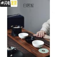 三维工匠 便携式旅行功夫茶具套装 家用办公小套礼赠包简约干泡茶盘 藏蓝色